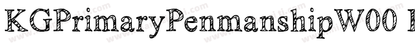 KGPrimaryPenmanshipW00 Rg字体转换